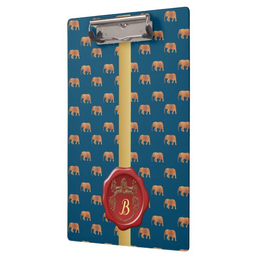 Moderne stijlvolle monogram patroonliften #5 klembord (Links)