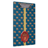 Moderne stijlvolle monogram patroonliften #5 klembord (Rechts)