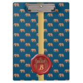 Moderne stijlvolle monogram patroonliften #5 klembord (Voorkant)