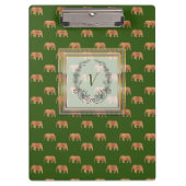 Moderne stijlvolle monogram patroonliften klembord (Voorkant)