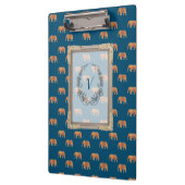 Moderne stijlvolle monogram patroonliften klembord (Links)