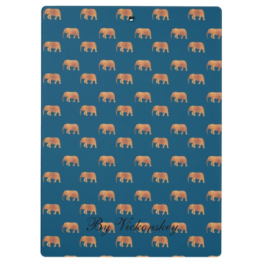 Moderne stijlvolle monogram patroonliften klembord (Achterkant)