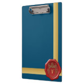 Moderne stijlvolle monogram patroonstempel #3 klembord (Links)