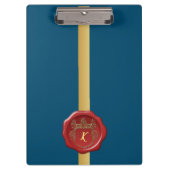 Moderne stijlvolle monogram patroonstempel klembord (Voorkant)