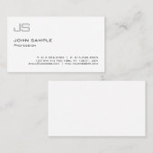 Moderne stijlvolle monogram Professional Visitekaartje (Voorkant / Achterkant)