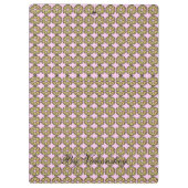 Moderne stijlvolle monogram rotsachtige patronen klembord (Achterkant)