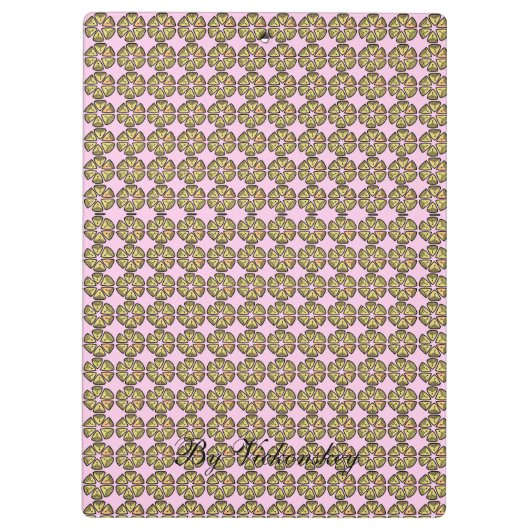 Moderne stijlvolle monogram rotsachtige patronen klembord (Achterkant)