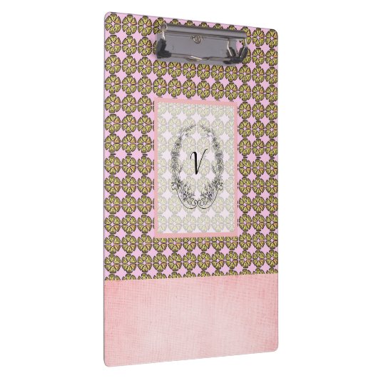 Moderne stijlvolle monogram rotsachtige patronen klembord (Rechts)