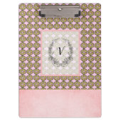 Moderne stijlvolle monogram rotsachtige patronen klembord (Voorkant)