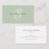 Moderne stijlvolle monogram script Professional Sa Visitekaartje (Voorkant / Achterkant)