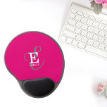 Moderne Stijlvolle Monogram Typografie Hot Pink Gel Muismat<br><div class="desc">Met een heldere gedurfde uitstraling heeft dit moderne muismat een mooie weergave van jouw naam en monogram met klassieke series en een scripttypografie in een evenwichtige symmetrische lay-out. De drie elementen gaan samen met een mooie harmonie en creëer je eigen persoonlijke branding logo. Hier getoond met een trendy hete roze...</div>