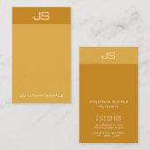 Moderne stijlvolle monogram verticale Sjabloon Ele Visitekaartje (Voorkant / Achterkant)