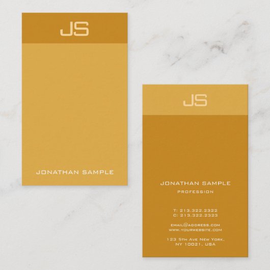 Moderne stijlvolle monogram verticale Sjabloon Ele Visitekaartje (Voorkant / Achterkant)