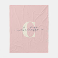 Moderne, stijlvolle monogrammen, Blush Pink