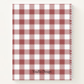 Moderne, stijlvolle monogrammen Farmhouse tartan r Notitieboek (Achterkant)