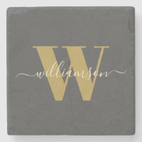 Moderne, stijlvolle monogrammen, zwart goud