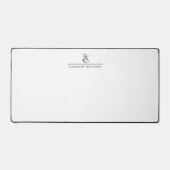 Moderne stijlvolle monogramnaam bureaumat (Voorkant)