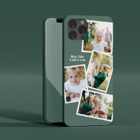 Moderne stijlvolle multi foto familie salie groene