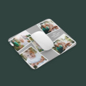 Moderne stijlvolle multi-foto home decor grijs muismat