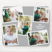 Moderne stijlvolle multi-foto home decor grijs muismat (Voorkant)