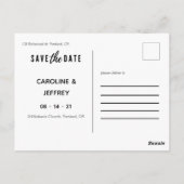 moderne, stijlvolle multi-foto slaat de datum op briefkaart (Achterkant)