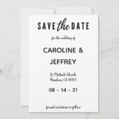 moderne, stijlvolle multi-foto slaat de datum op save the date (Achterkant)