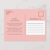 Moderne, stijlvolle multi-fotobruiloft aankondigingskaart (Achterkant)