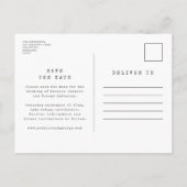 Moderne, stijlvolle multi-fotobruiloft aankondigingskaart (Achterkant)