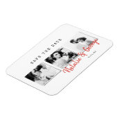 Moderne, stijlvolle multi-fotobruiloft magneet (Linkerzijde)