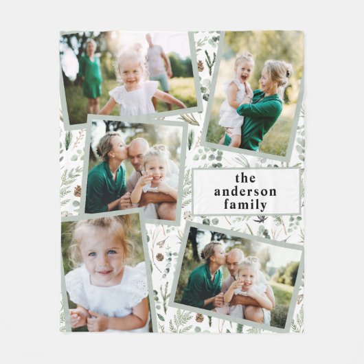 Moderne, stijlvolle multi-fotoreportage fleece deken (Voorkant)