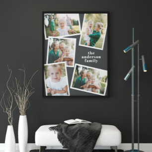 Moderne stijlvolle multi-fotorezelfdecor imitatie canvas print