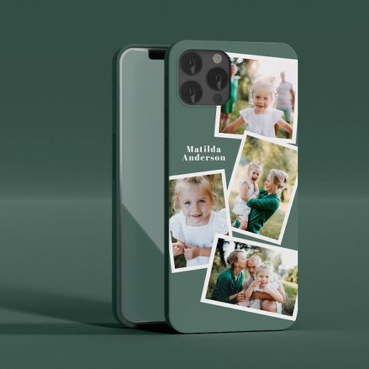 Moderne, stijlvolle, multi-fotoserie, groene chic Case-Mate iPhone case