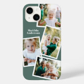 Moderne, stijlvolle, multi-fotoserie, groene chic Case-Mate iPhone case (Achterkant)