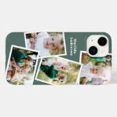 Moderne, stijlvolle, multi-fotoserie, groene chic Case-Mate iPhone case (Achterkant (horizontaal))
