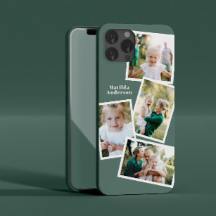 Moderne, stijlvolle, multi-fotoserie, groene chic Case-Mate iPhone 14 hoesje