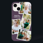 Moderne, stijlvolle multi-fotoserie paars Case-Mate iPhone 14 hoesje<br><div class="desc">Moderne,  stijlvolle,  elektronische telefoonbehuizing uit de multi-fotofamilie. Ideale verjaardag,  Kerstmis,  moederdag of vaderdagsontwerp. De Paarse kleur kan worden veranderd.</div>