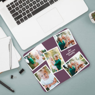 Moderne, stijlvolle multi-fotoserie paars muismat