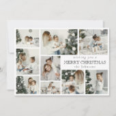 Moderne stijlvolle Multi Photo Grid Holiday Kaart (Voorkant)