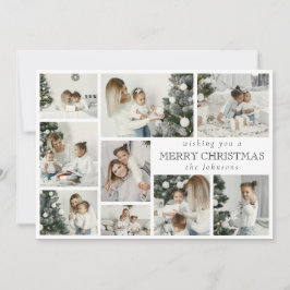 Moderne stijlvolle Multi Photo Grid Holiday Kaart