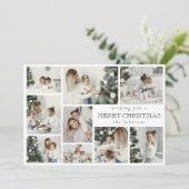 Moderne stijlvolle Multi Photo Grid Holiday Kaart (Staand voorkant)