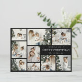 Moderne stijlvolle Multi Photo Grid Holiday Kaart (Staand voorkant)