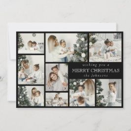 Moderne stijlvolle Multi Photo Grid Holiday Kaart