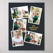 Moderne stijlvolle multifotorezelfdertijd zwart de folie afdrukken (Voorkant)