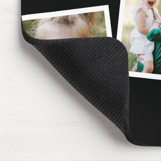 Moderne stijlvolle multifotorezelfdertijd zwart de muismat (Hoek)