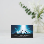 Moderne stijlvolle muziek DJ Party Concert Planner Visitekaartje (Staand voorkant)