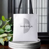 Moderne stijlvolle naam Monogram Tote Bag