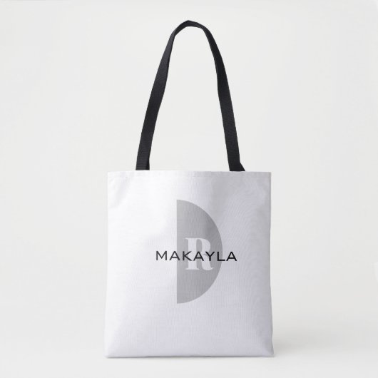 Moderne stijlvolle naam Monogram Tote Bag (Voorkant)