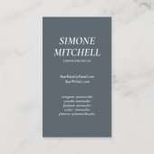 Moderne stijlvolle neutrale sociale media professi visitekaartje (Achterkant)