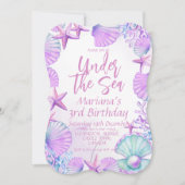 Moderne Stijlvolle Oceaan 3e Verjaardag Meisje Par Kaart (Voorkant)