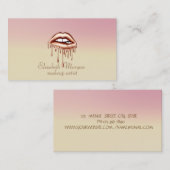 Moderne stijlvolle ombre metallische druppelaars visitekaartje (Voorkant / Achterkant)